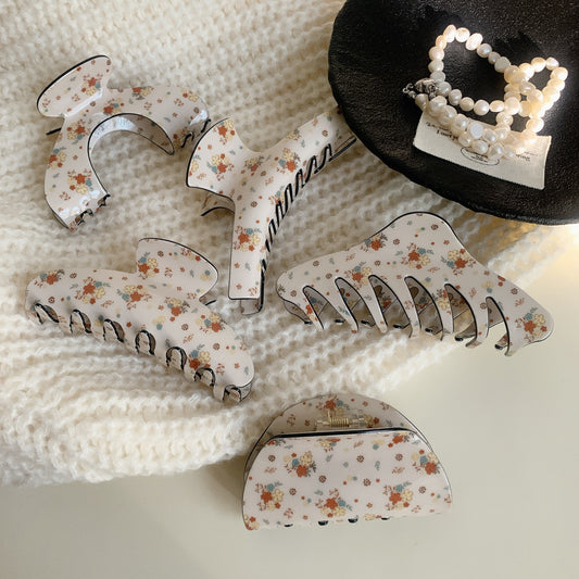 Floral Meadow Hair Claw Clip in Spine