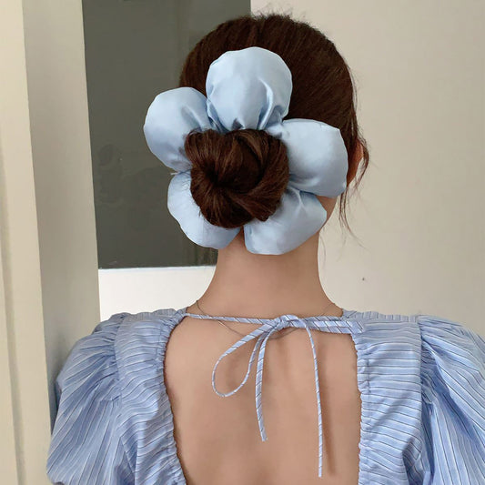 Puffy Blossom Scrunchie in Powder Blue