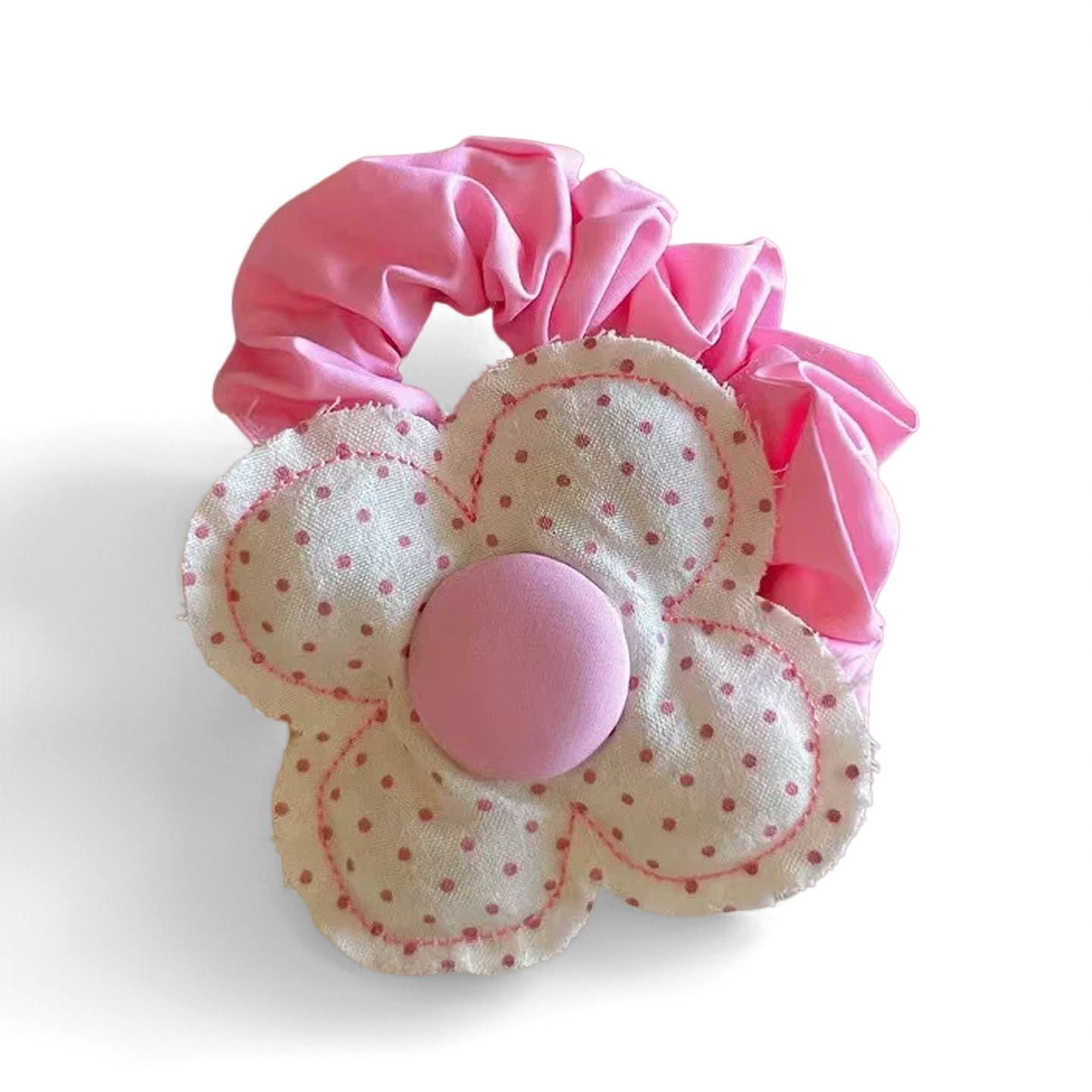 Pink Daisy Scrunchie