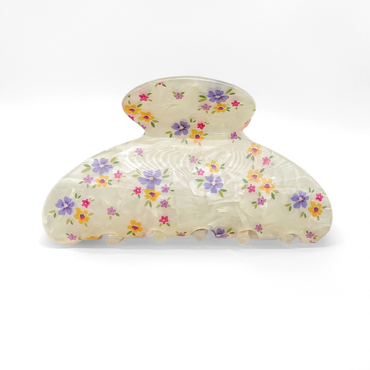 Vintage Floral Glow Hair Claw