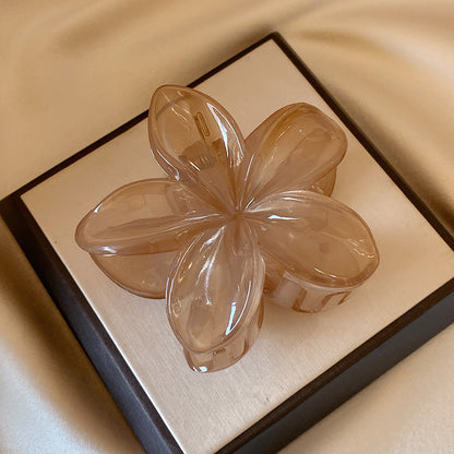 Vintage Plumeria Hair Claw Clip in Tortoiseshell