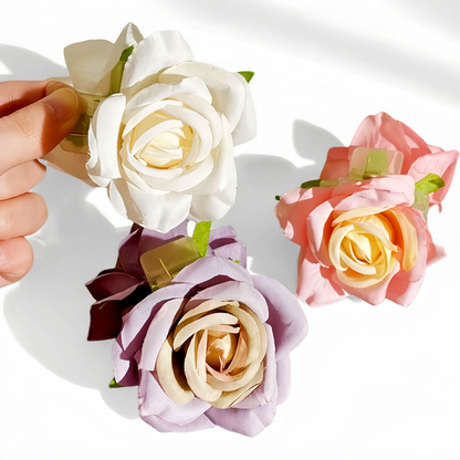 Pastel Rose Bloom Hair Claw Clip in Lavender