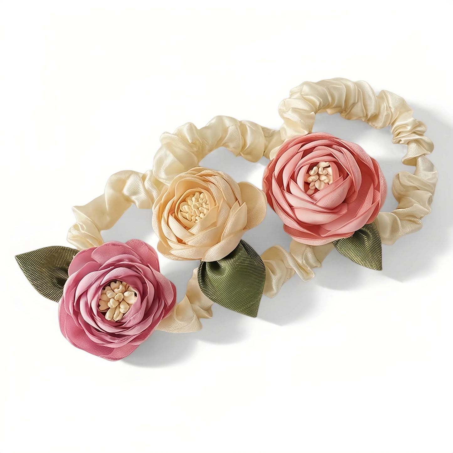 Rosette Bloom Hair Scrunchie in Violet Purple&nbsp;