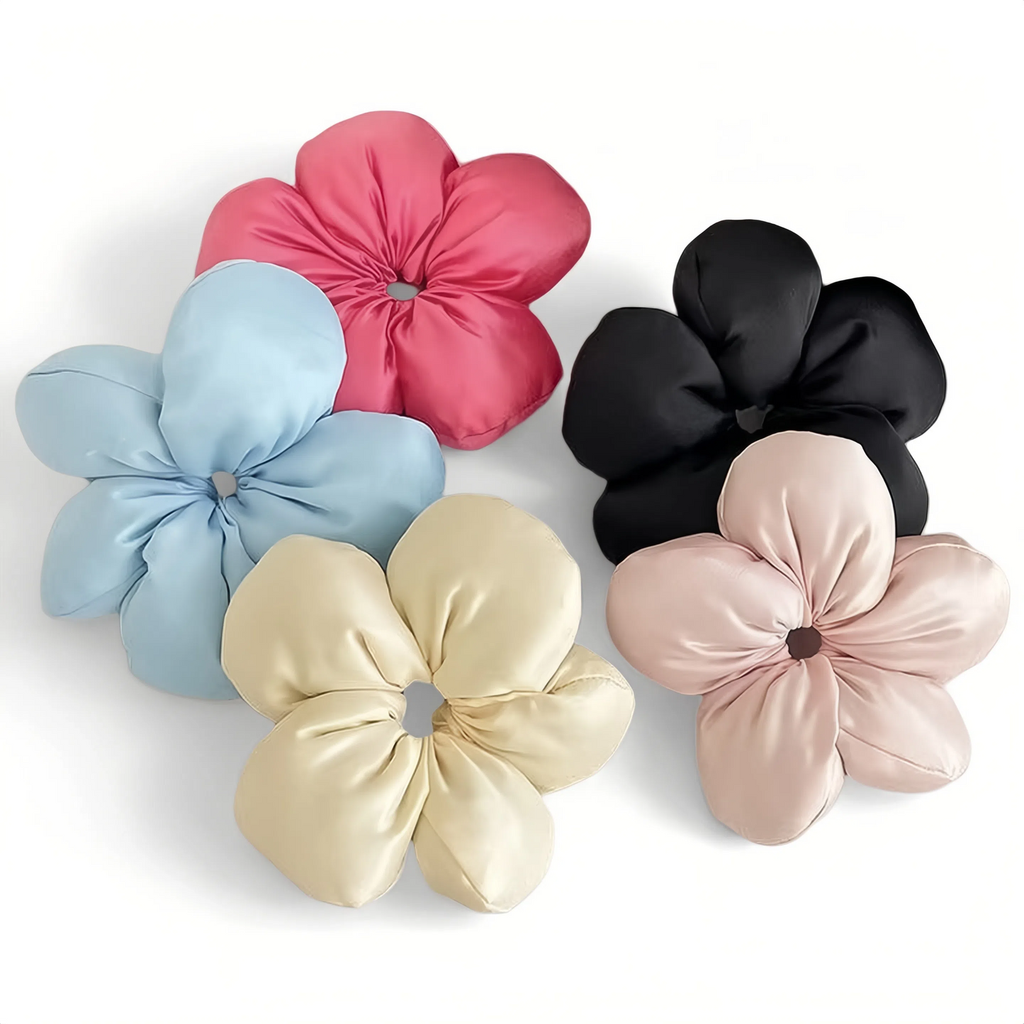 Puffy Blossom Scrunchie in Rose Pink