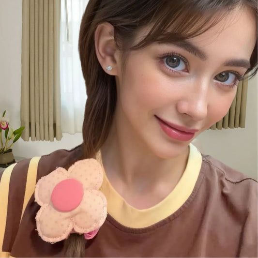 Pink Daisy Scrunchie