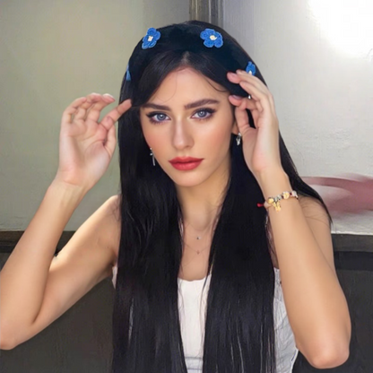 Blue Blossom Plush Headband