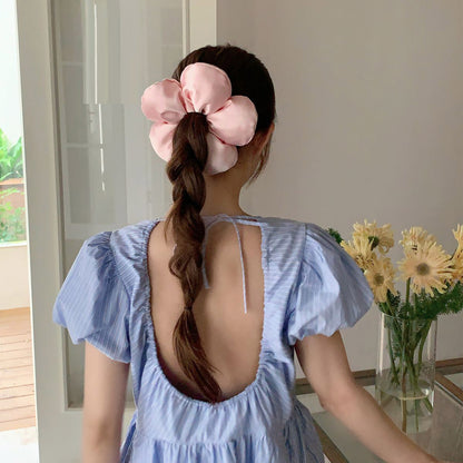 Puffy Blossom Scrunchie in Rose Pink