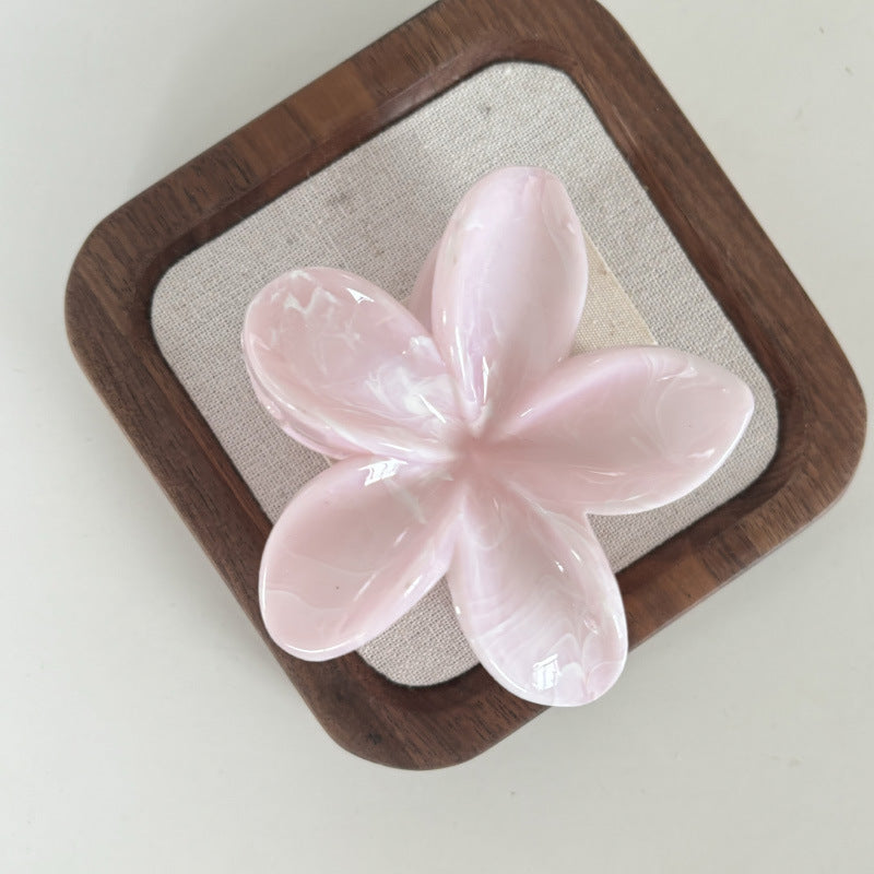 Plumeria Bloom Hair Claw Clip in Lilac Purple