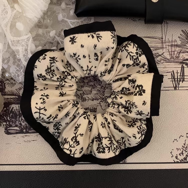 Noir Blossom Large Scrunchie