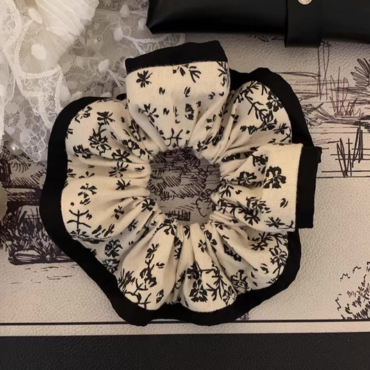 Noir Blossom Large Scrunchie