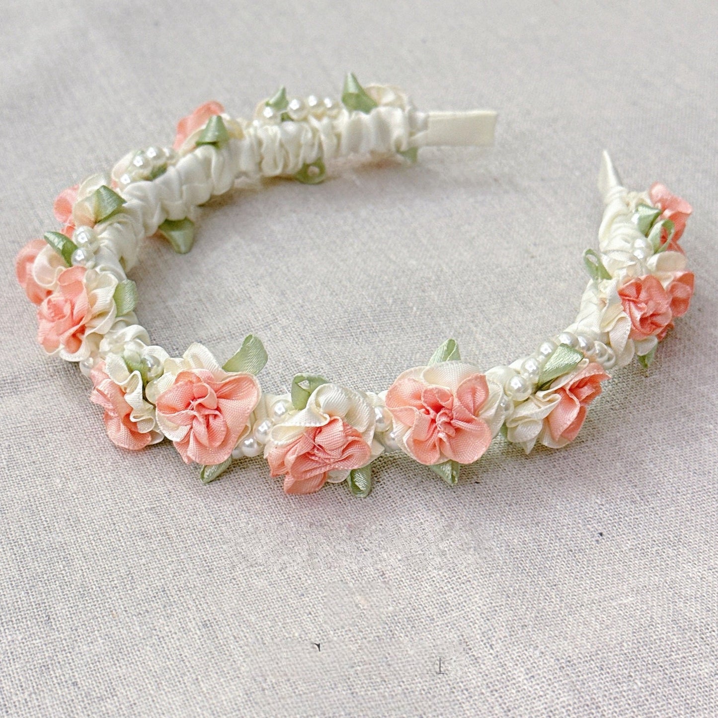 Jasmine Blossom Pearl White Headband