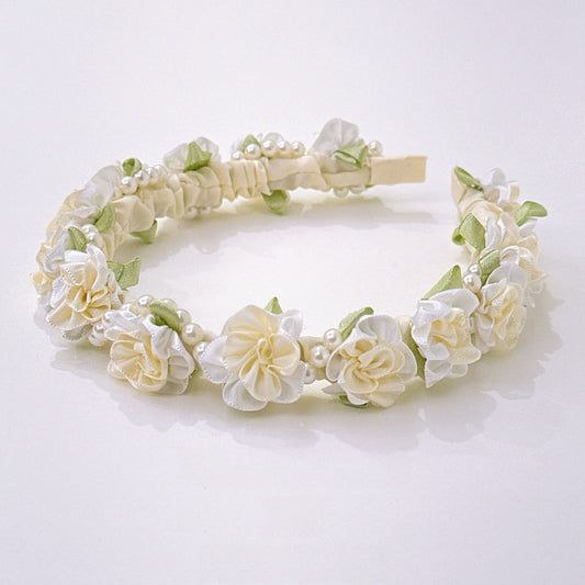 Jasmine Blossom Pearl White Headband