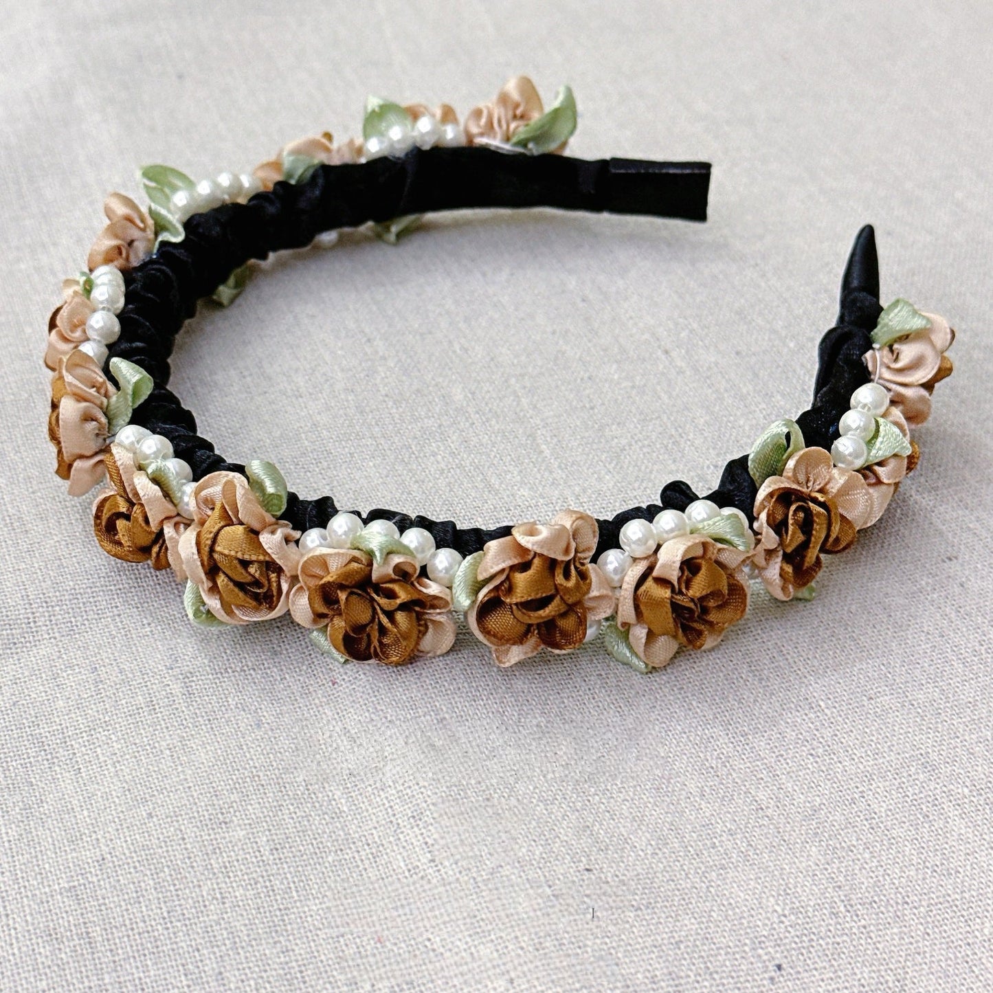 Jasmine Blossom Pearl White Headband