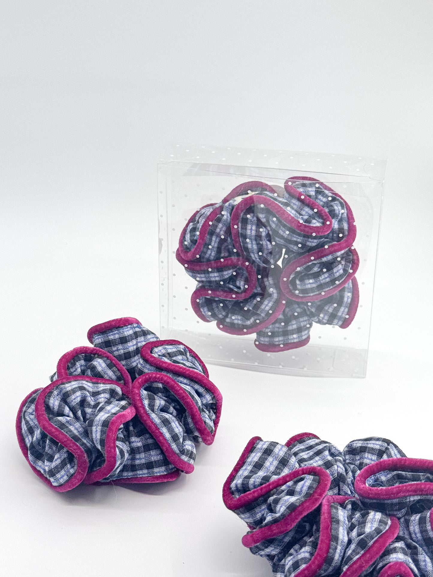 Bluebell Petite Picnic | Check Small Scrunchie