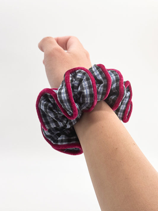 Bluebell Petite Picnic | Check Small Scrunchie