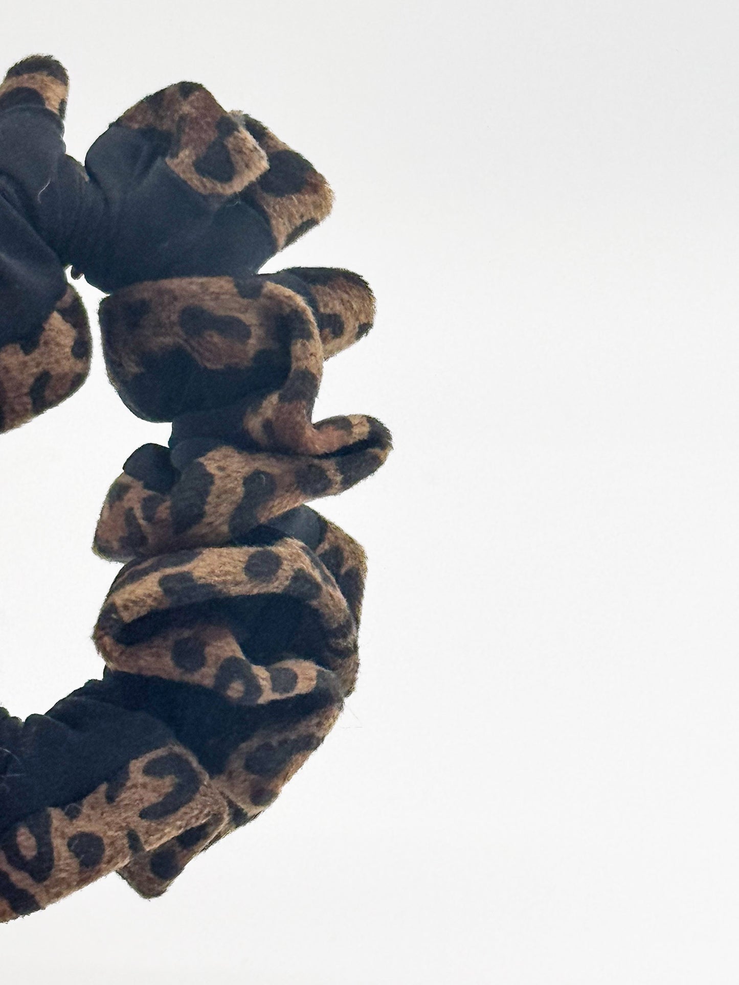 Rainbow Wild Heart | Leopard Print Heart Small Scrunchie