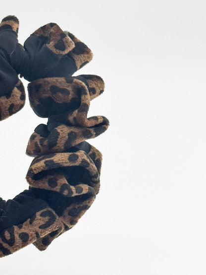 Rainbow Wild Heart | Leopard Print Heart Small Scrunchie