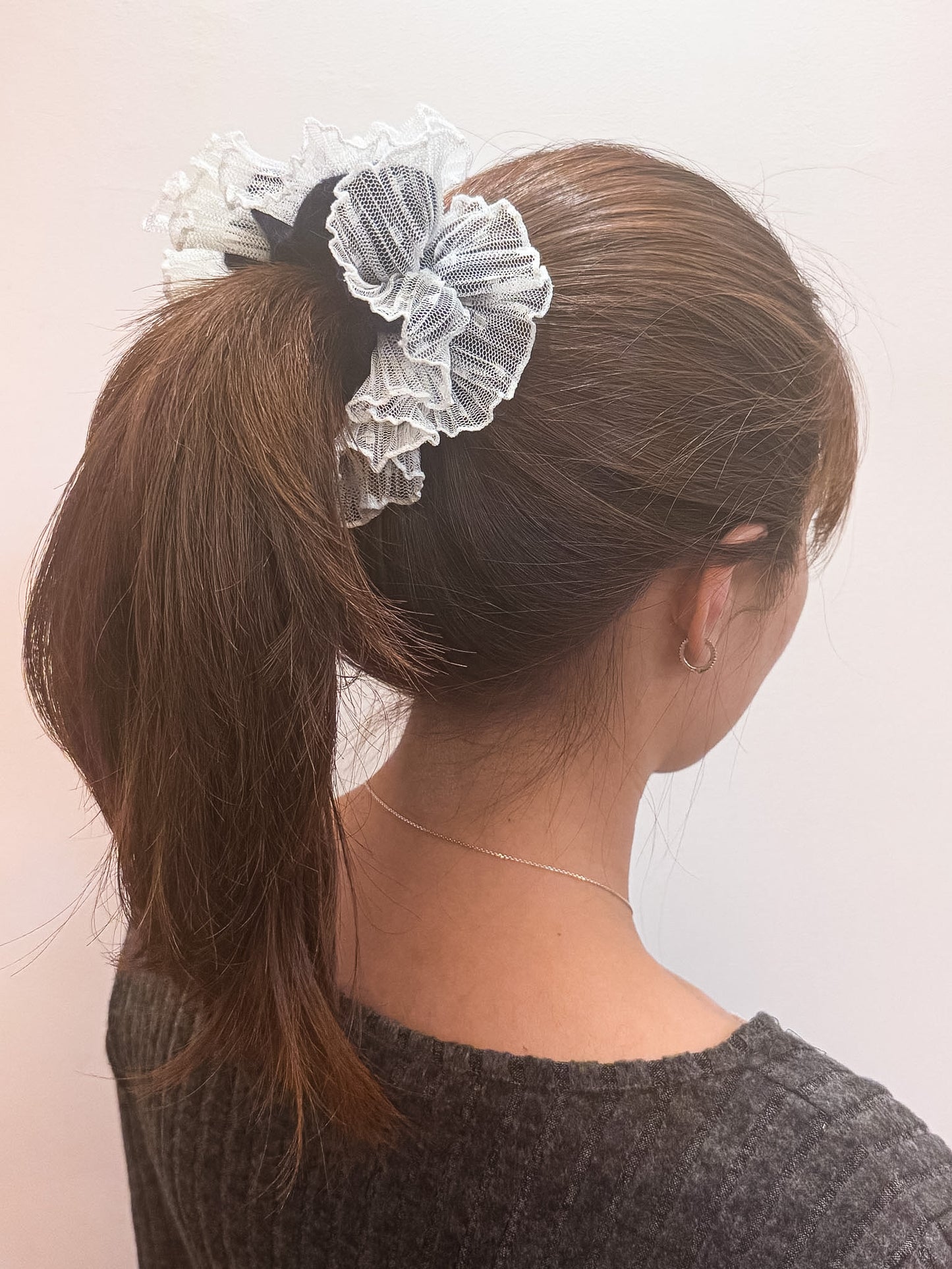 Royal Cloud Lace Mini | Small Knit Lace Scrunchie