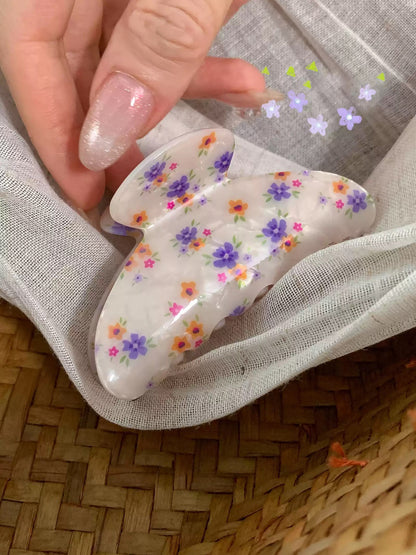 Vintage Floral Glow Hair Claw