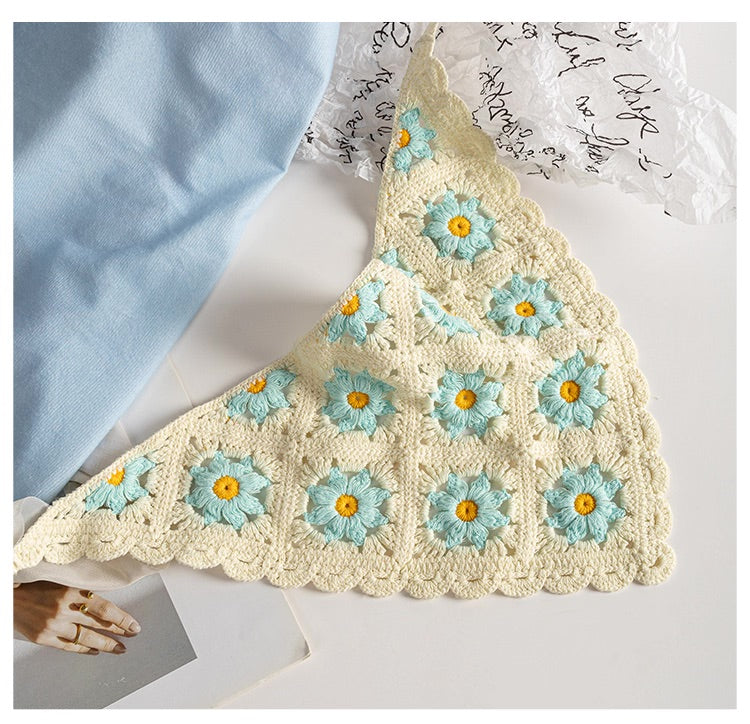 Daisy Meadow Knitted Hair Scarf
