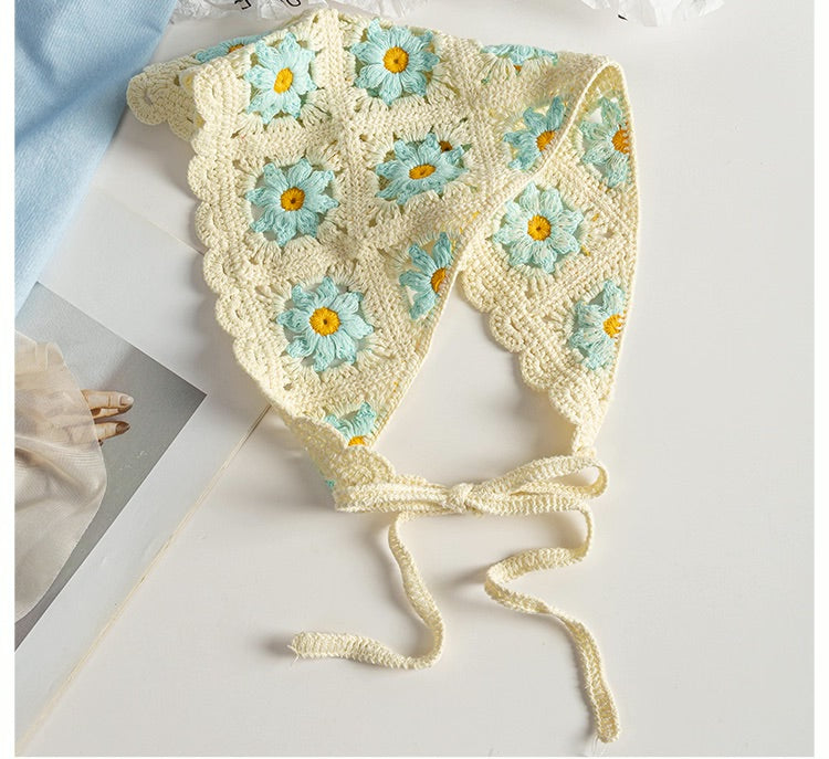 Daisy Meadow Knitted Hair Scarf