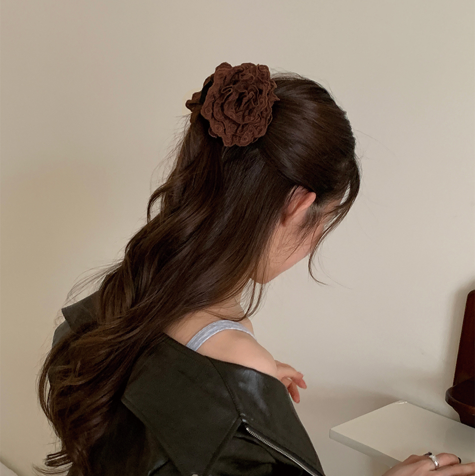 Vintage Lace Rose Hair Claw Clip