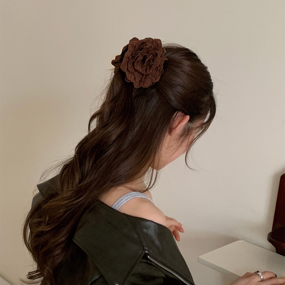 Vintage Lace Rose Hair Claw Clip