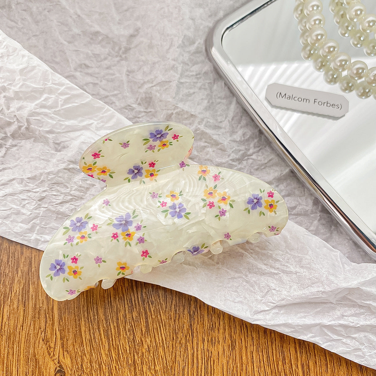 Vintage Floral Glow Hair Claw