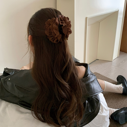 Vintage Lace Rose Hair Claw Clip
