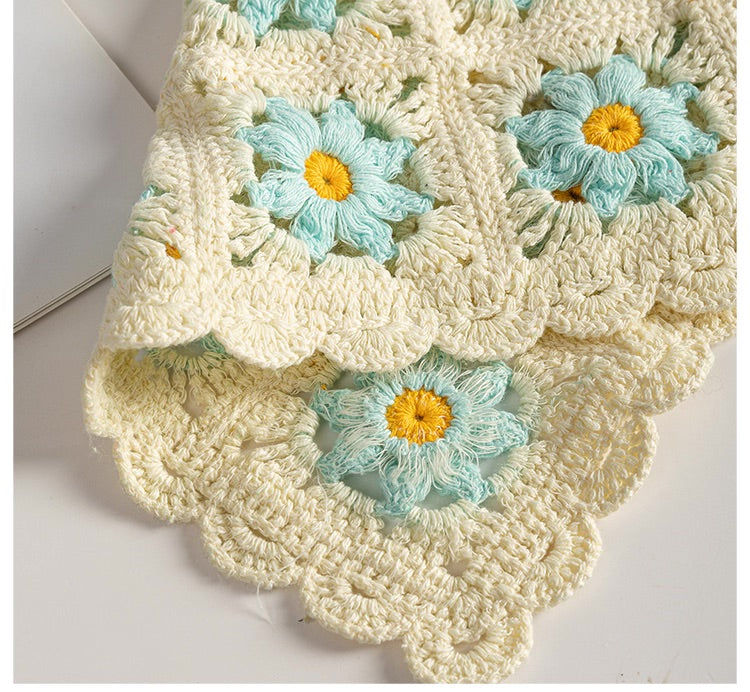 Daisy Meadow Knitted Hair Scarf