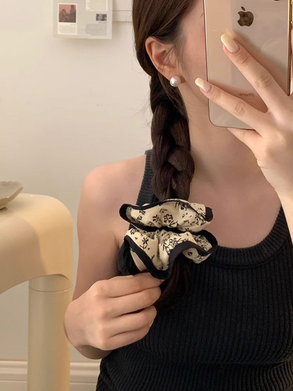 Noir Blossom Large Scrunchie